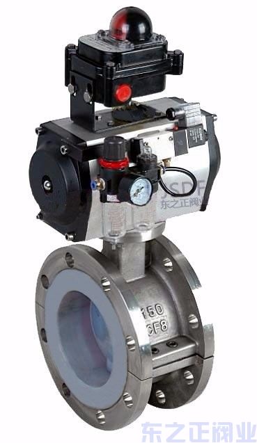 氣動法蘭襯氟蝶閥