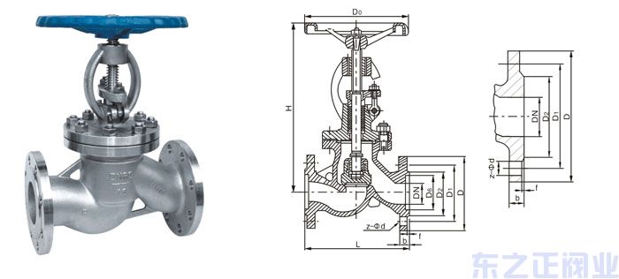 HG/T20592截止閥尺寸圖