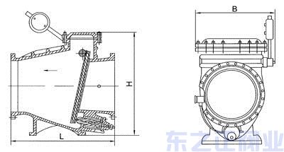 微阻緩閉式止回閥結(jié)構(gòu)圖