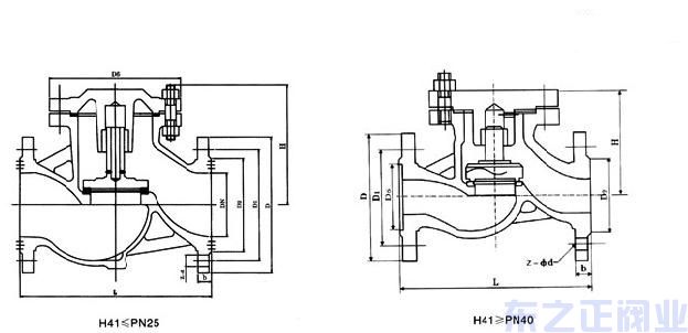 不銹鋼升降式止回閥結構圖 不銹鋼升降式止回閥結構圖