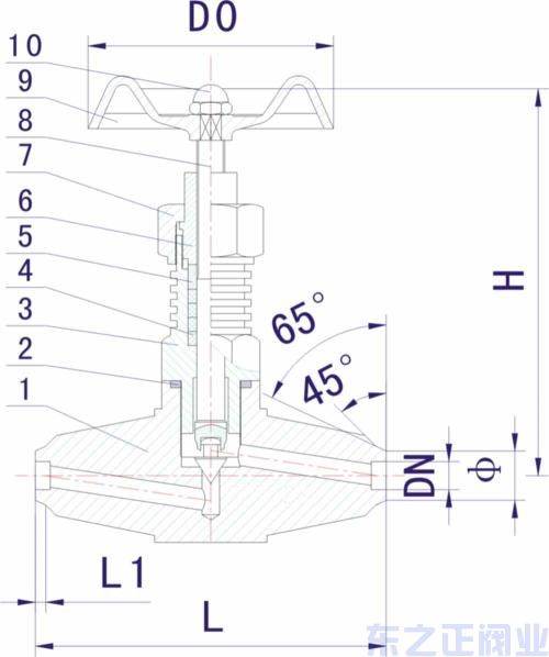 散熱型焊接針型閥結構圖