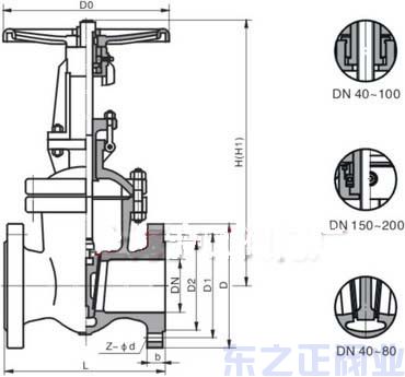 鈦材閘閥結構圖