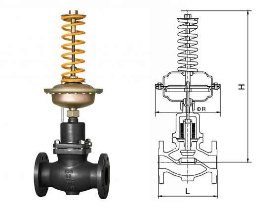 自力式閥后壓力調節閥結構圖
