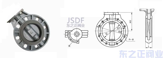 電動UPVC蝶閥結構圖1 電動UPVC蝶閥結構圖1