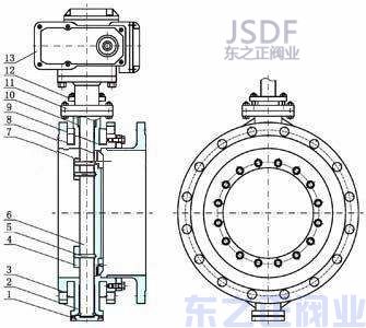 電動伸縮蝶閥結構圖