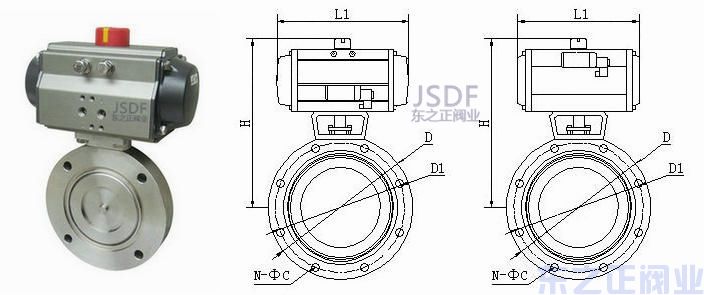 氣動(dòng)真空蝶閥結(jié)構(gòu)圖